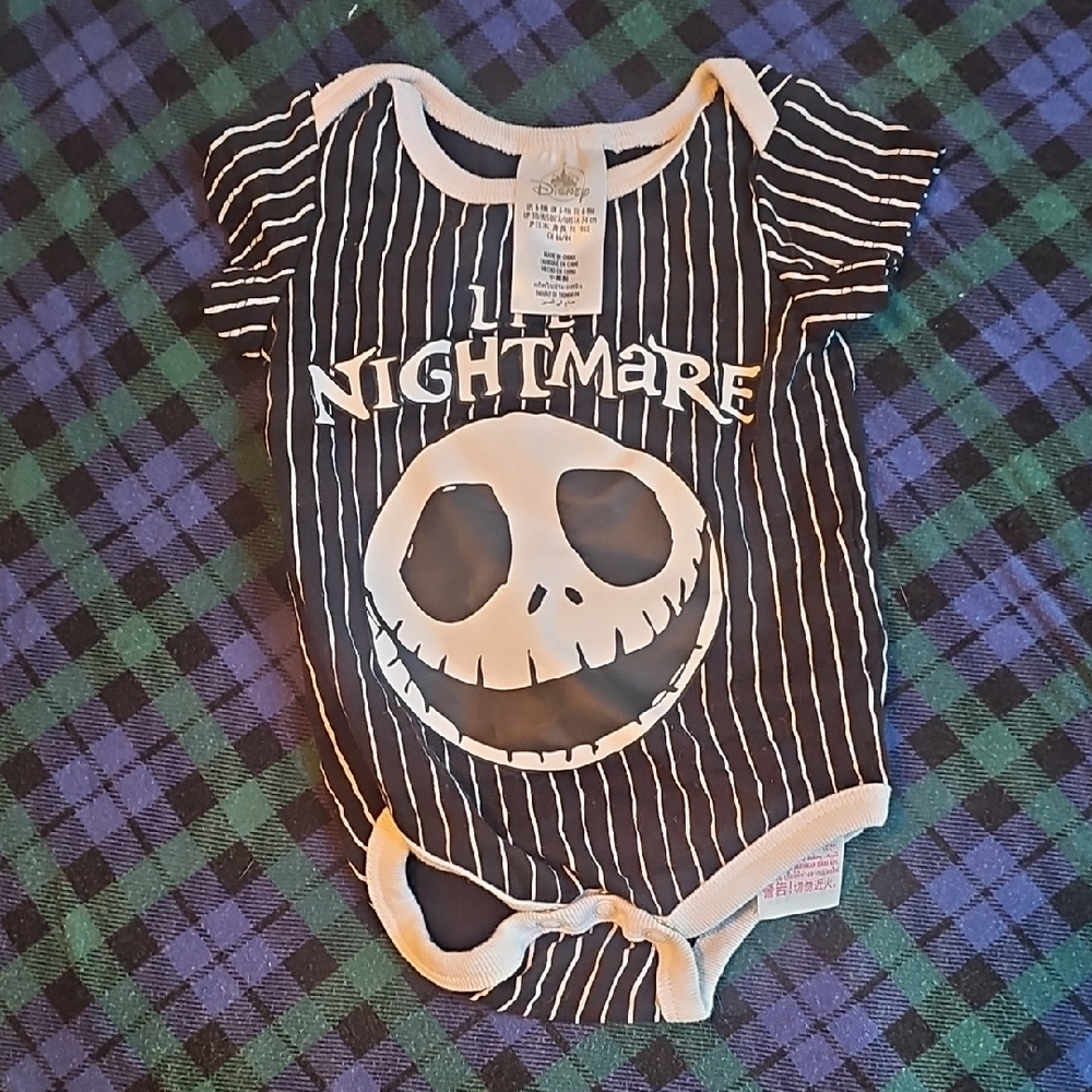 Disney Baby Nightmare Before Christmas Striped One Piece